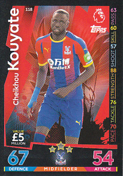 Cheikhou Kouyate Crystal Palace 2018/19 Topps Match Attax #118